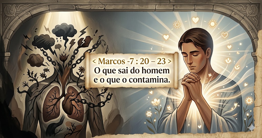 Marcos 7:20-23: O que sai do homem e o que o contamina