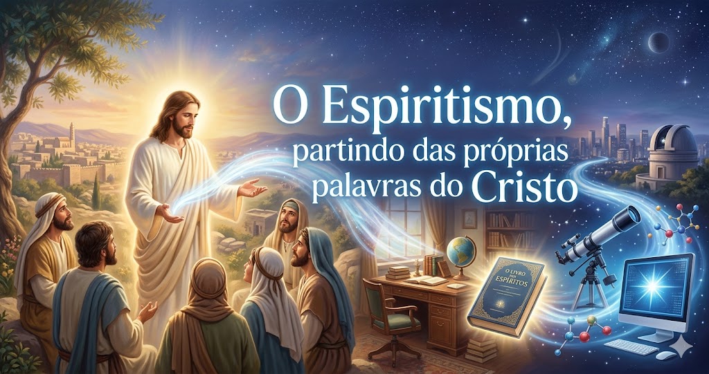 O Espiritismo, partindo das próprias palavras do Cristo