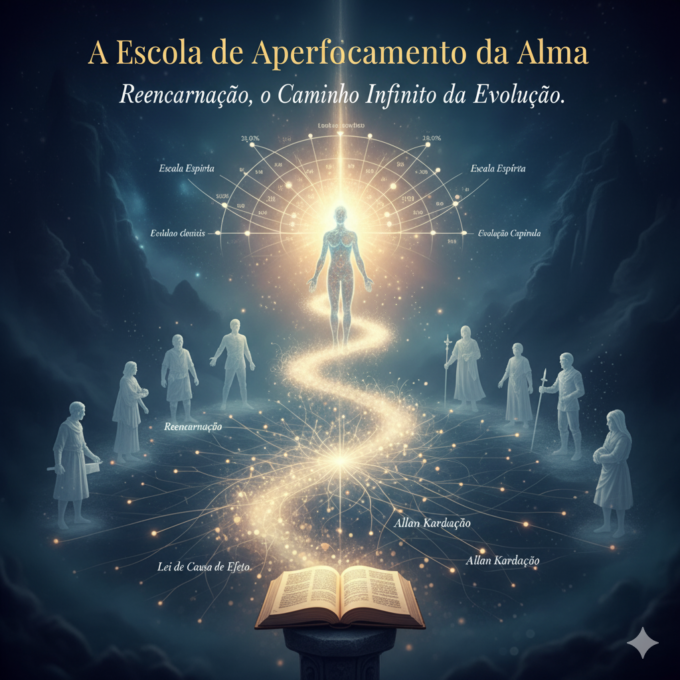 A Escola de Aperfeiçoamento da Alma: Reencarnação, o Caminho Infinito da Evolução. 1 espiritismo 44
