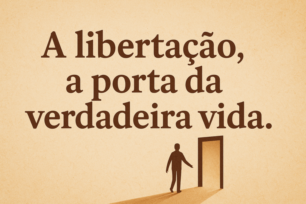 A libertação, a porta da verdadeira vida.